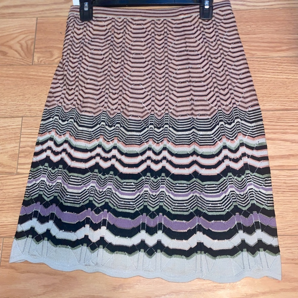 Missoni knit knee length skirt